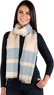 Inca Fashions - 100% Pure Baby Alpaca Wool - Unearthed Large Plaid Scarf with Eyelash Fringe (Stormcloud/Grey)