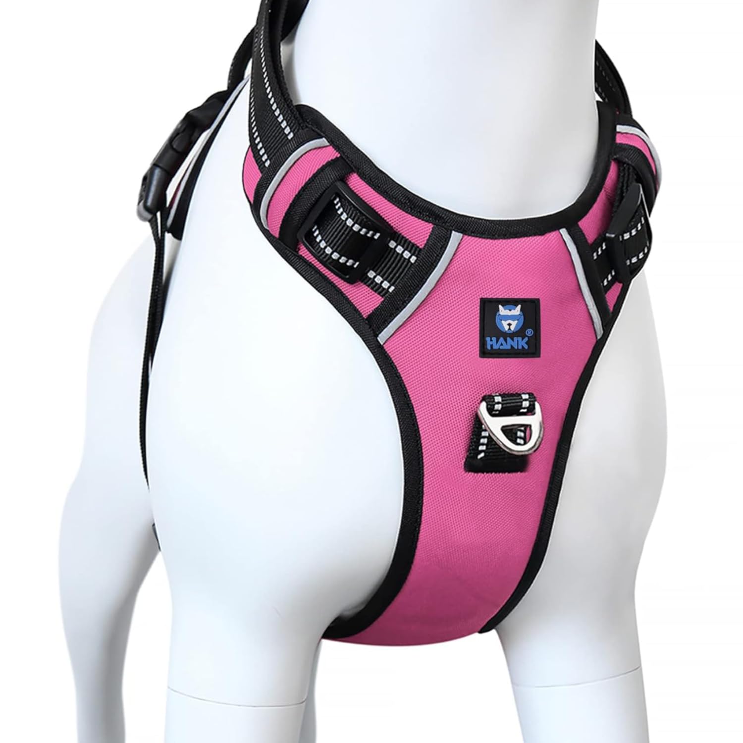HANK Dog Harness | 3M Reflective Pet Belt | Strong Metal Hook | Dog Body Belt | No Pull Vest Harness for Walking & Training (Pink, X-Large) discount deal
