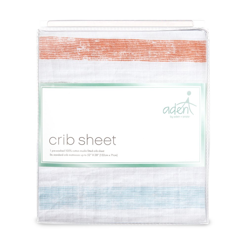 aden by aden + anais Crib Sheet, hit The Road - Stripe 1