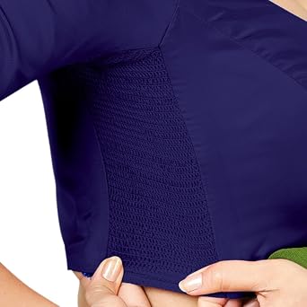 Chandrakala Stretchable Silk Saree Blouses for Women with Elastic Sides,Readymade (B219-P)