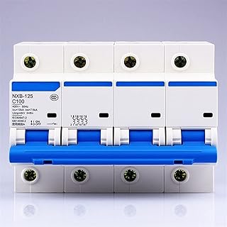 NXB-125 4P AC 230/400V Home Power Main Switch 63 80 100 125A High Current Air Switch DZ158 1Pcs (Size : 4, Color : 80A)