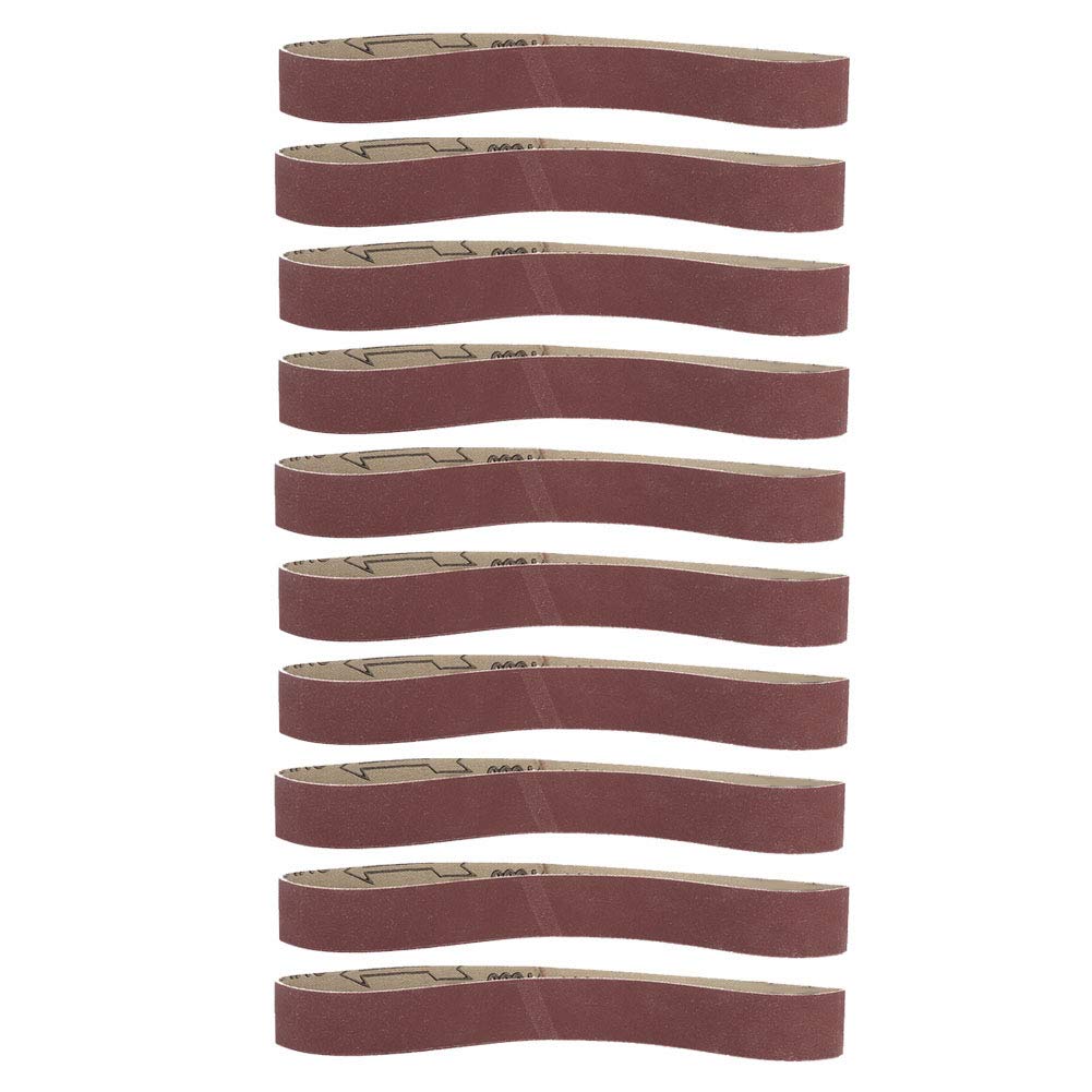 10 Pezzi Nastri Abrasivi 533 x 30 mm Kit Nastri Abrasivi In Ossido di Alluminio Fascia Abrasiva Rettifica Lucidatura Cinghie di Carta Vetrata (Grana 400)