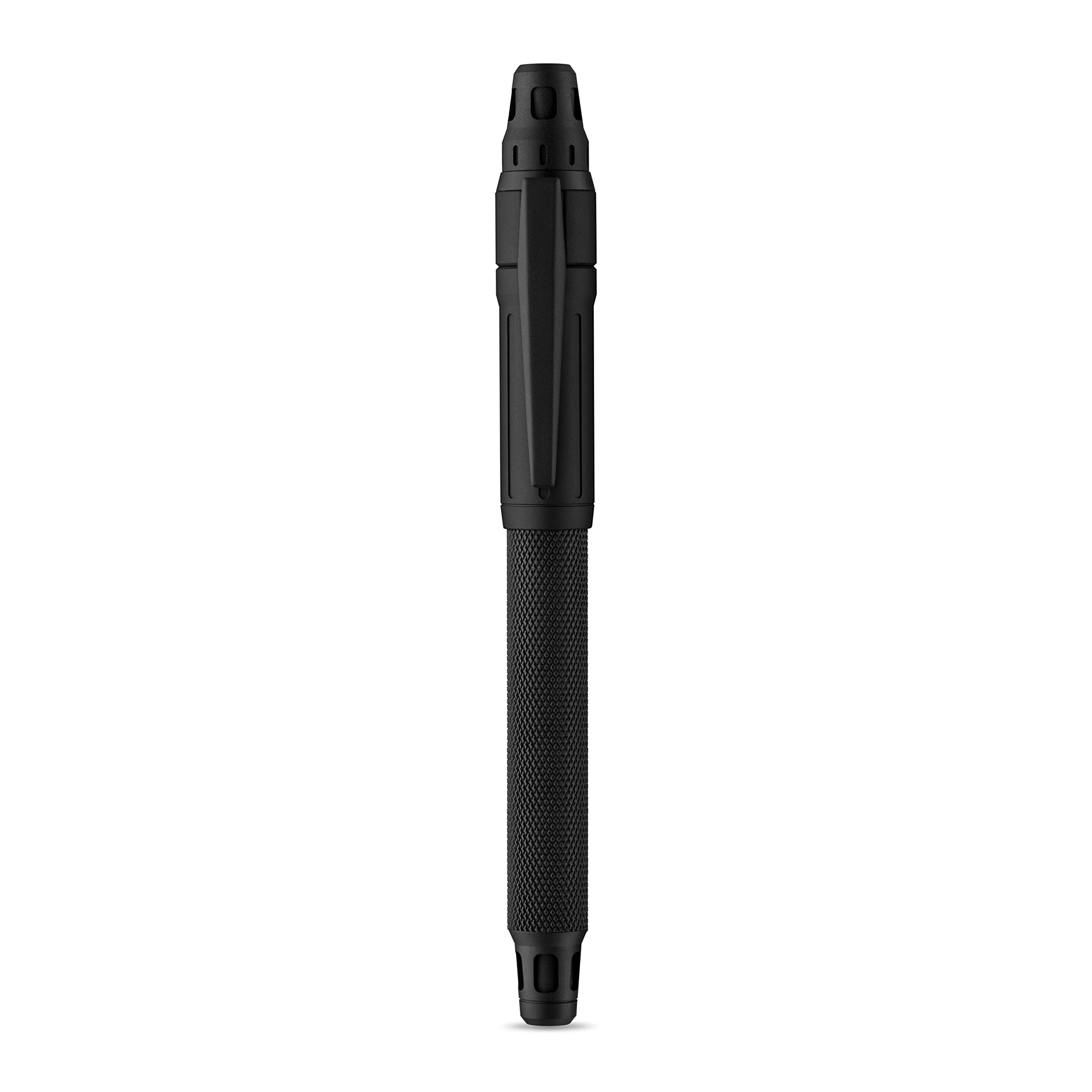 Colibri Penna Roller Ascari-Nero opaco con finitura zigrinata -Penna di lusso-Clip a molla-Viene fornita in una elegante confezione regalo-Adatta per uomini e donne.