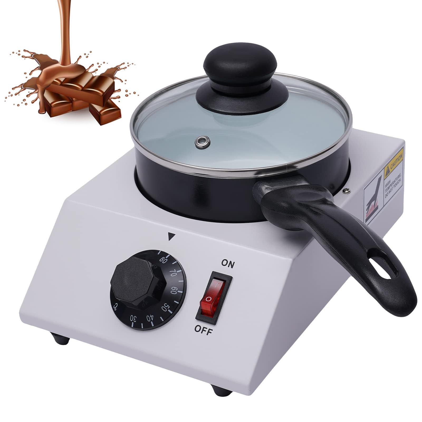 Máquina Para Derretir Chocolate De 40 W, Crisol Eléctrico Para Derretir Chocolate, Control De Temperatura De 30 ℃ ~ 85 ℃, Olla Antiadherente De Aluminio, Para Chocolatería Artesanal Y Uso Doméstico