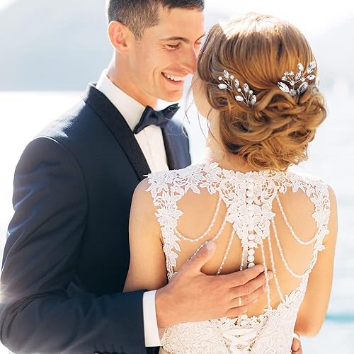 Miniatura 2 de Horquillas para el pelo de novia (diamantes de imitación plateados)