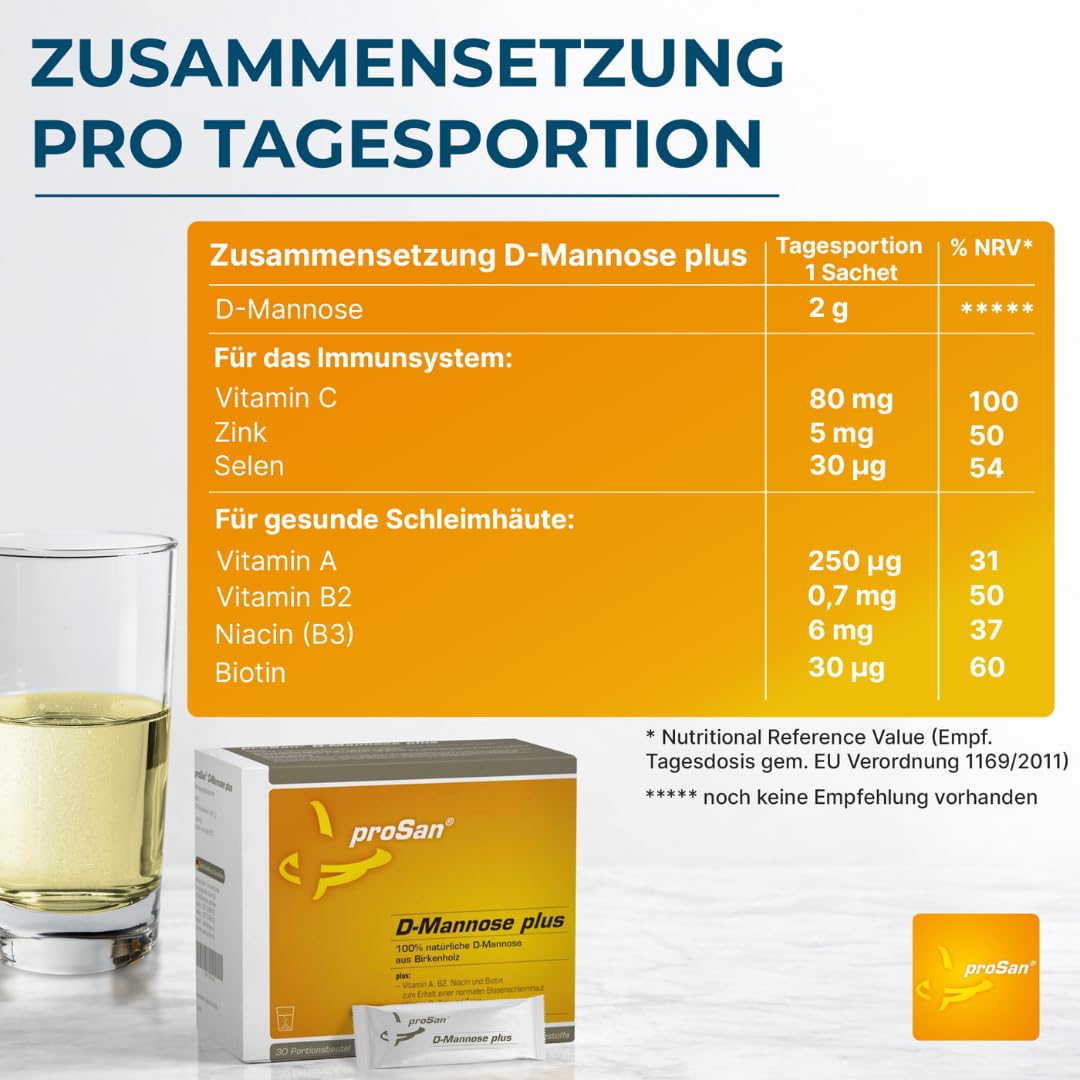 proSan D-Mannose plus (Monatspackung: 30 Sticks)
