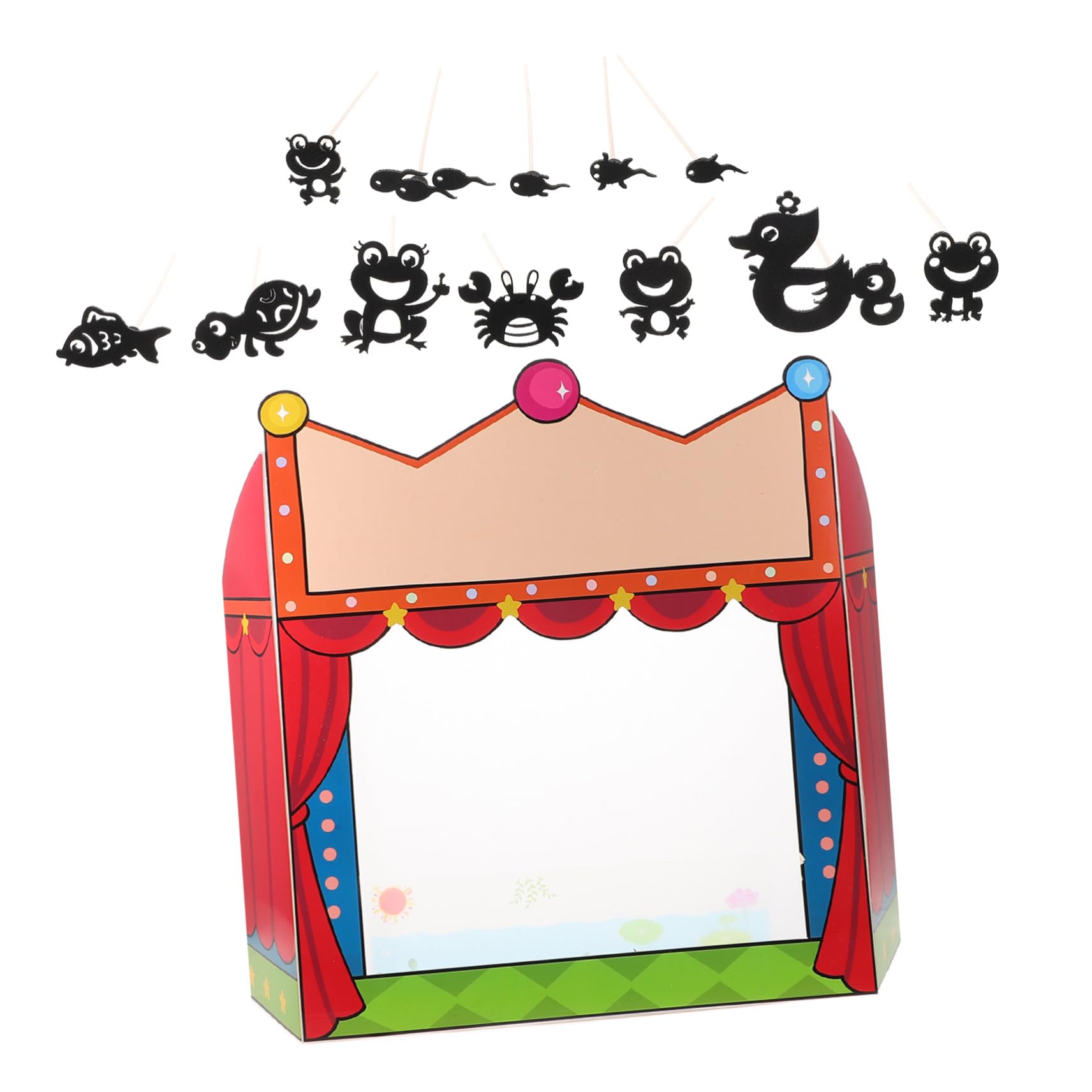 Kit Théâtre Marionnettes Ombres DIY Accessoires Artisanaux pour Spectacle Marionnettes Main Jeu Éducatif pour Garçon Fille et Adultes Découverte Traditionnelle Théâtre Chinois