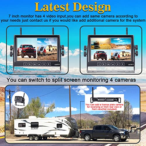 AMTIFO RV Backup Camera Wireless HD 1080P Trailer Bluetooth Rear View