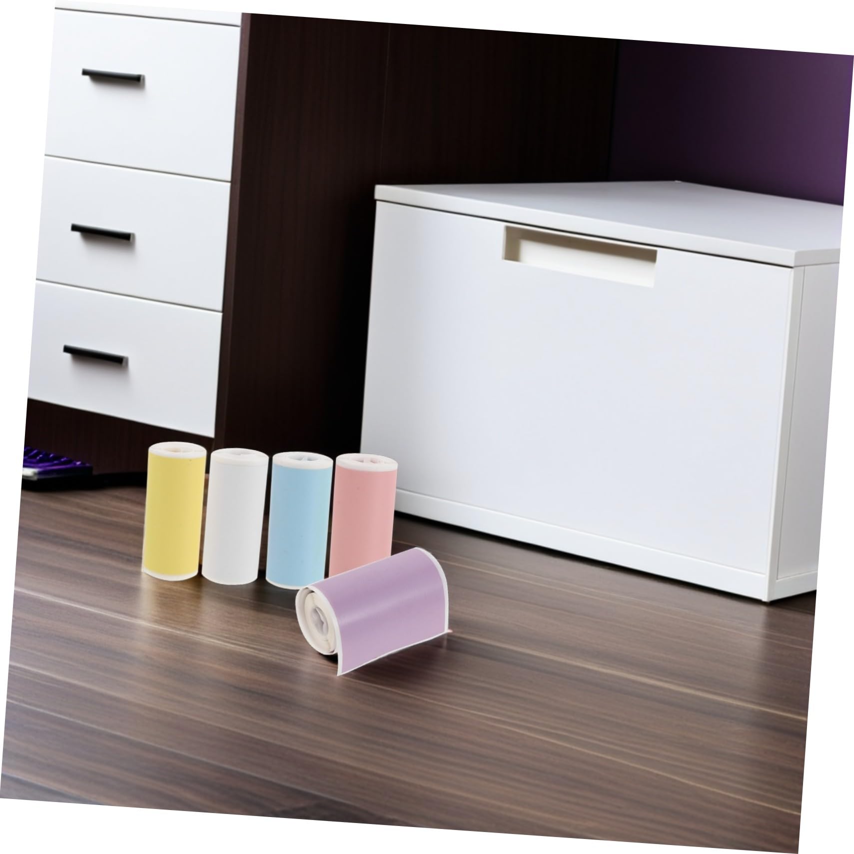 20 Rollen Buntes Thermopapier Selbstklebende Etiketten für Notizen Archivierung und Drucker Zufällige Farbe