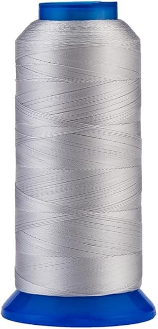 Selric [1500Yards / 30 Colors Available] UV Resistant High Strength Polyester Thread #69 T70 Size 210D/3 for Upholstery, Outdoor Market, Drapery, Beading, Purses, Leather (Silver)