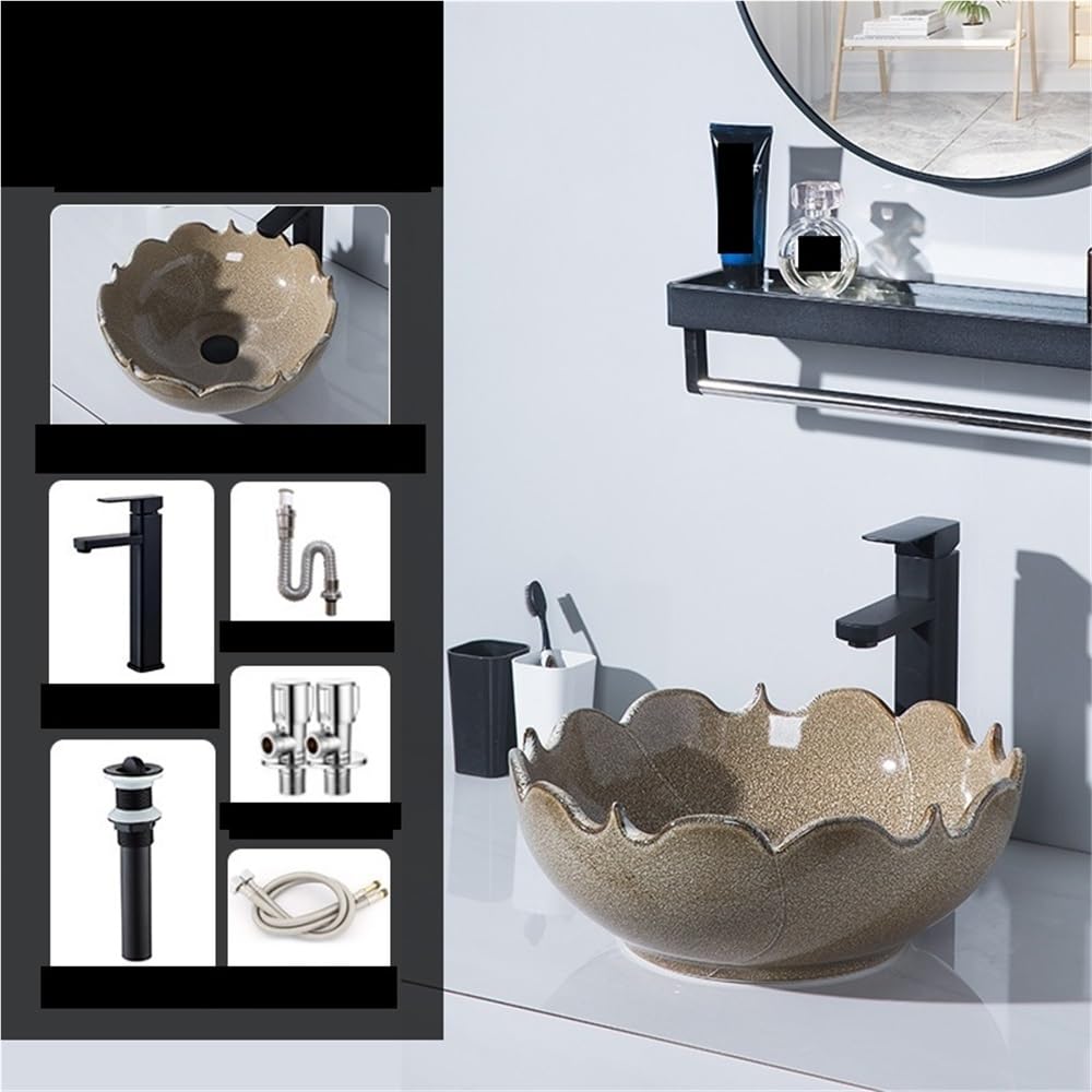 Umywalki łazienkowe Spersonalizowana, kreatywna umywalka ceramiczna w stylu luksusowym, lekka i