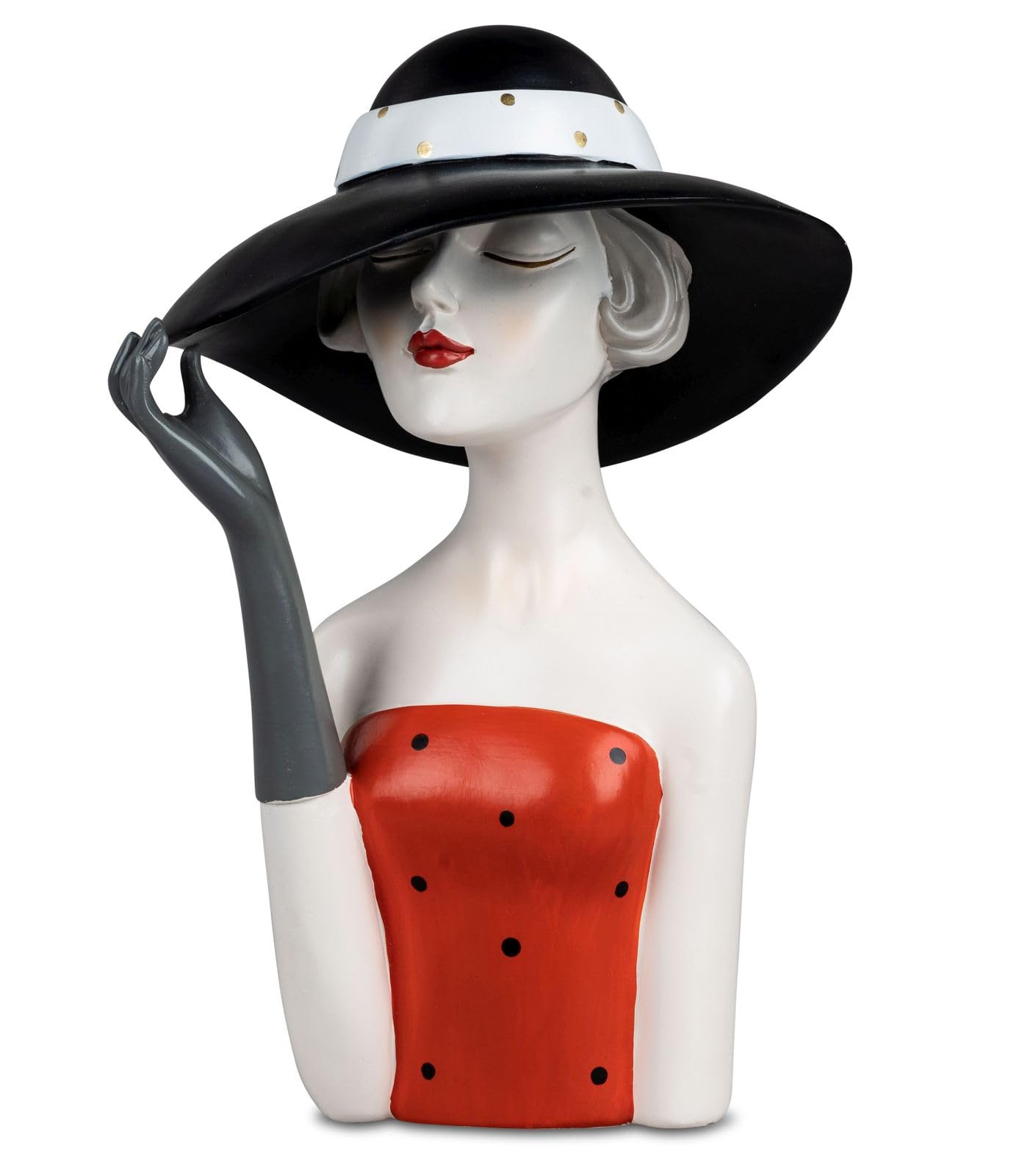 formano Deko-Büste Dame Handbemalt - Bunte Skulptur 20x27cm Frau Figur Skulptur