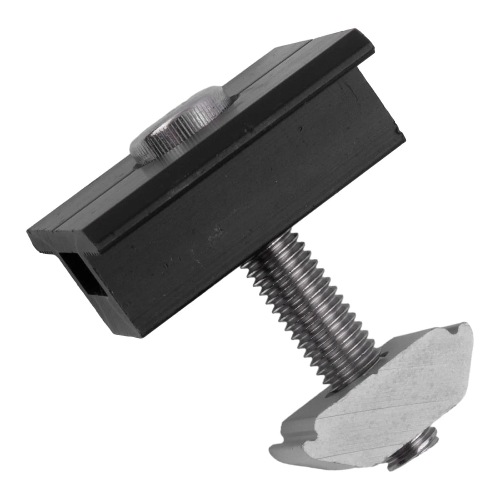 Staffe di montaggio per pannello solare, 10 pezzi, staffa di fissaggio per pannello solare, morsetto terminale PV, montaggio centrale, lega di alluminio AL6005-T5 Nim M8 x 25 viti (morsetto medio da