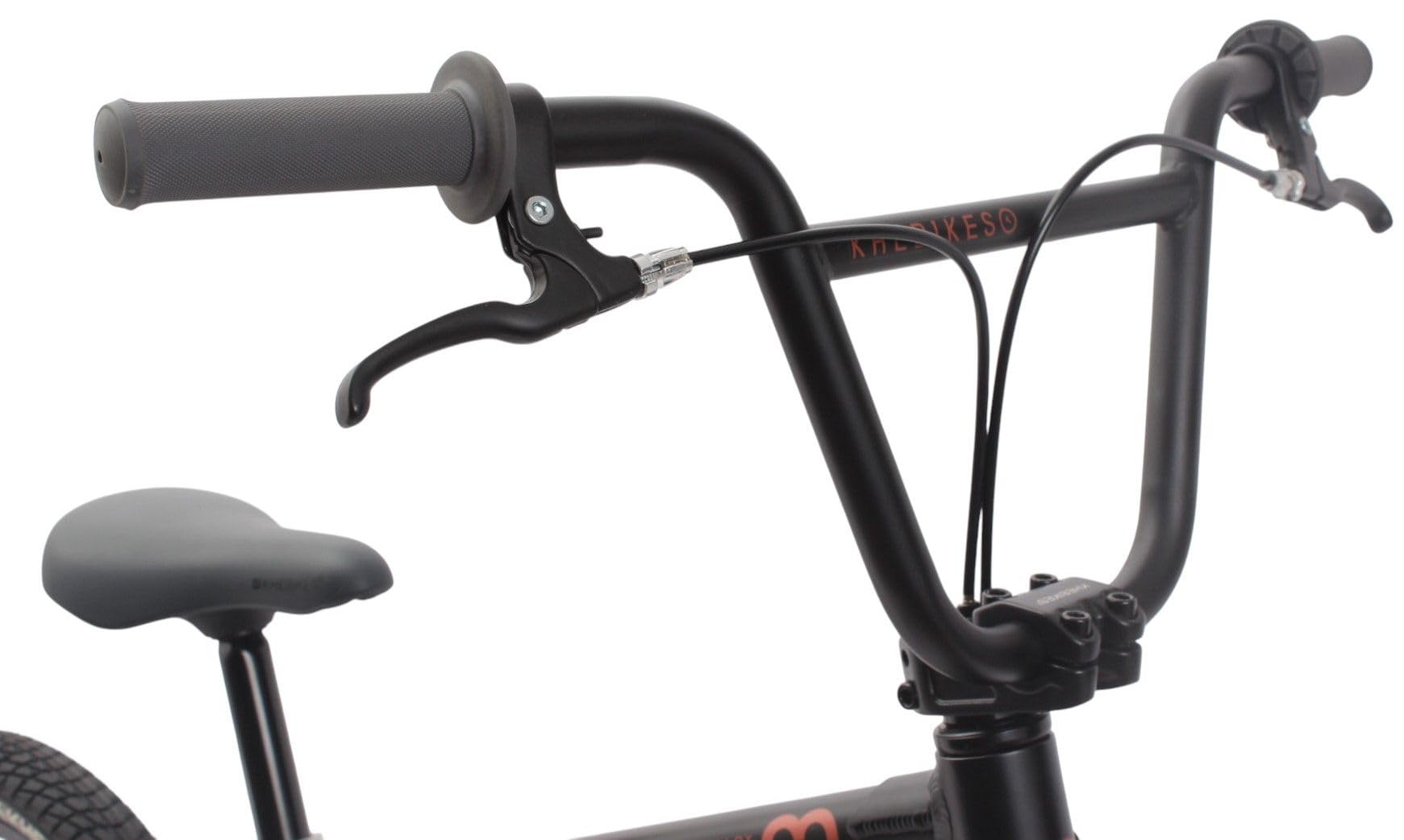 KHE Blaze Vélo BMX 2025 18" – 9,3 kg léger, cadre en aluminium, rotor 360 °, freins en U av/h, pédalier industriel – BMX freestyle pour enfants à partir de 125 cm – Park, Street, Pumptrack - Noir