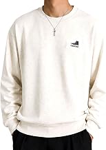 Converse 6478-8411 Men's Sweatshirt, Crew Neck, All Star Logo, Embroidered, Long Sleeve, Fleece Lining, Ribbed, Pullover, Large Size, Simple, Room Wear, Casual, Unisex Fashion