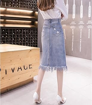 Amazon.com: Korean Version Denim Skirt, Women's Three-Dimensional