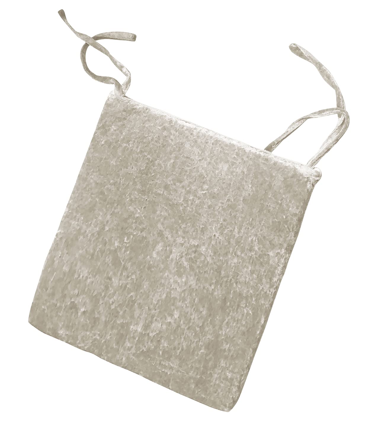 ER Direct New Crushed velvet seat pads Super Soft Thick and comfortable Foam Filled Seat Cushions For Outdoor Kitchen Dining Room Garden Chairs (Natural)