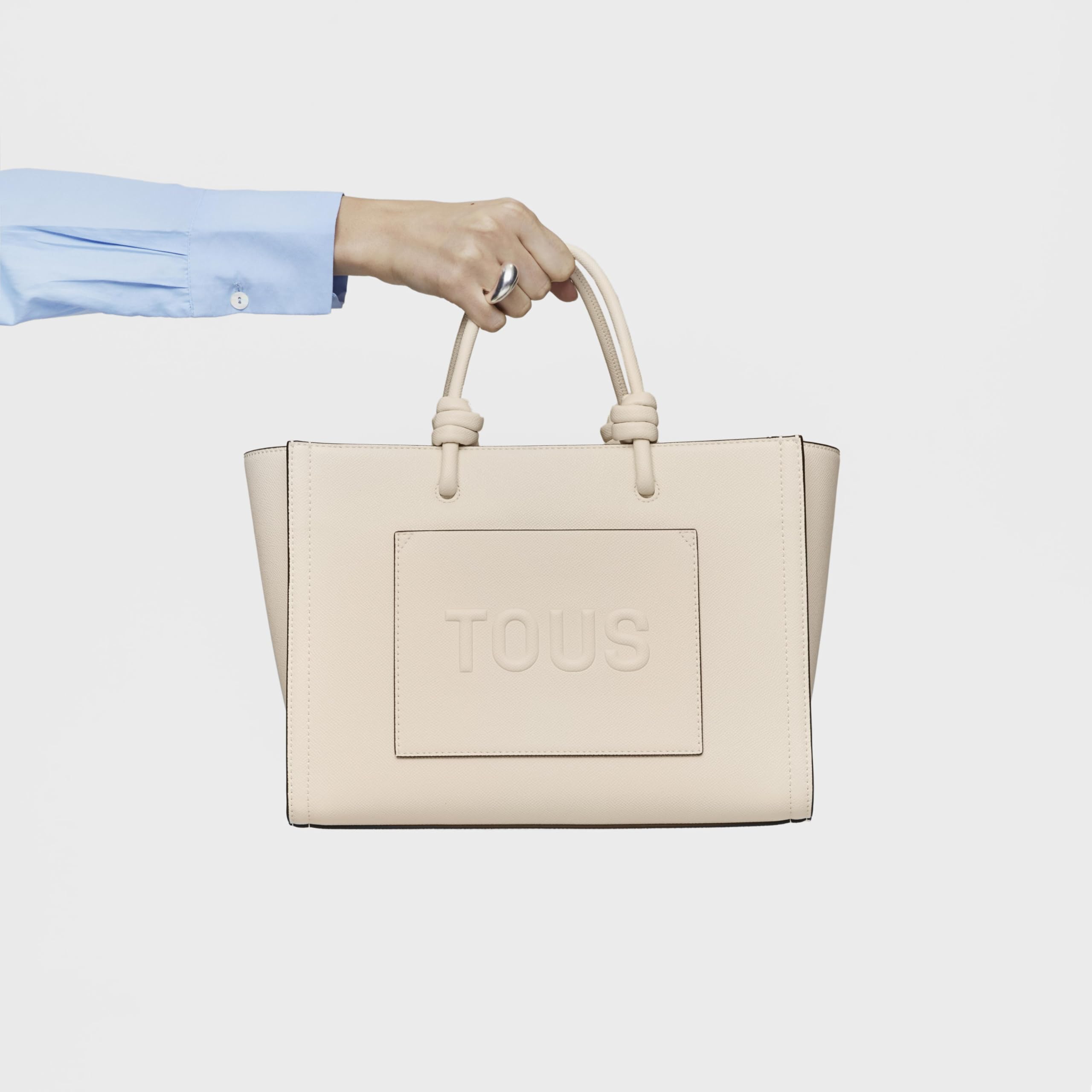 TOUS Shopper Średni Amaya Beżowy La Rue Beige