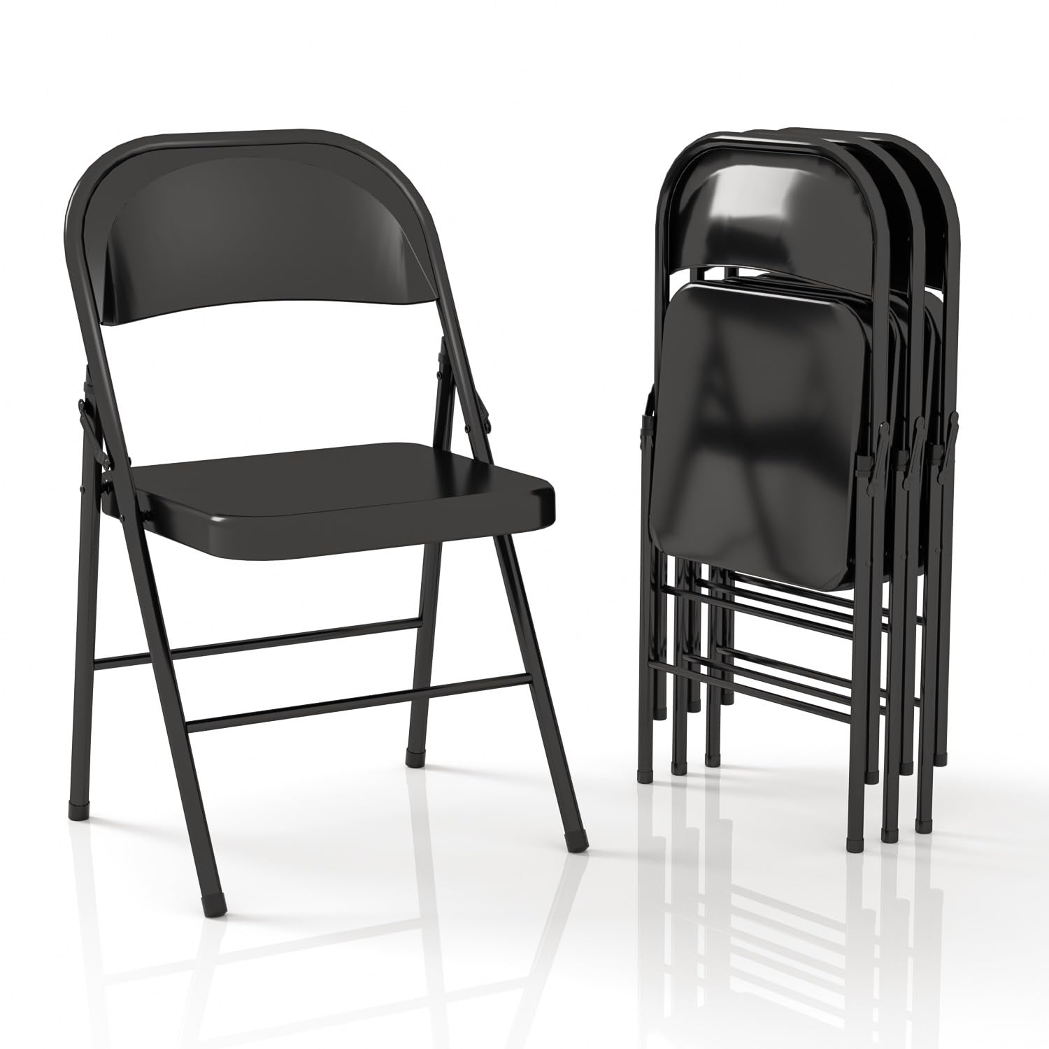 Amazon.com: VOLIX Metal Folding Chairs Steel Frame with Double