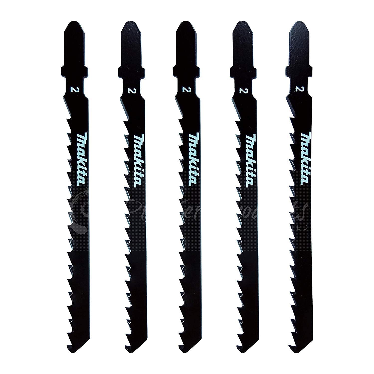 Makita D-34899 5 Piece - T Shank Wood Jigsaw Blades For Jig Saws - Curved Cuts For Soft Wood & PVC - 4" 6 TPI HCS Saw Blades-image-18