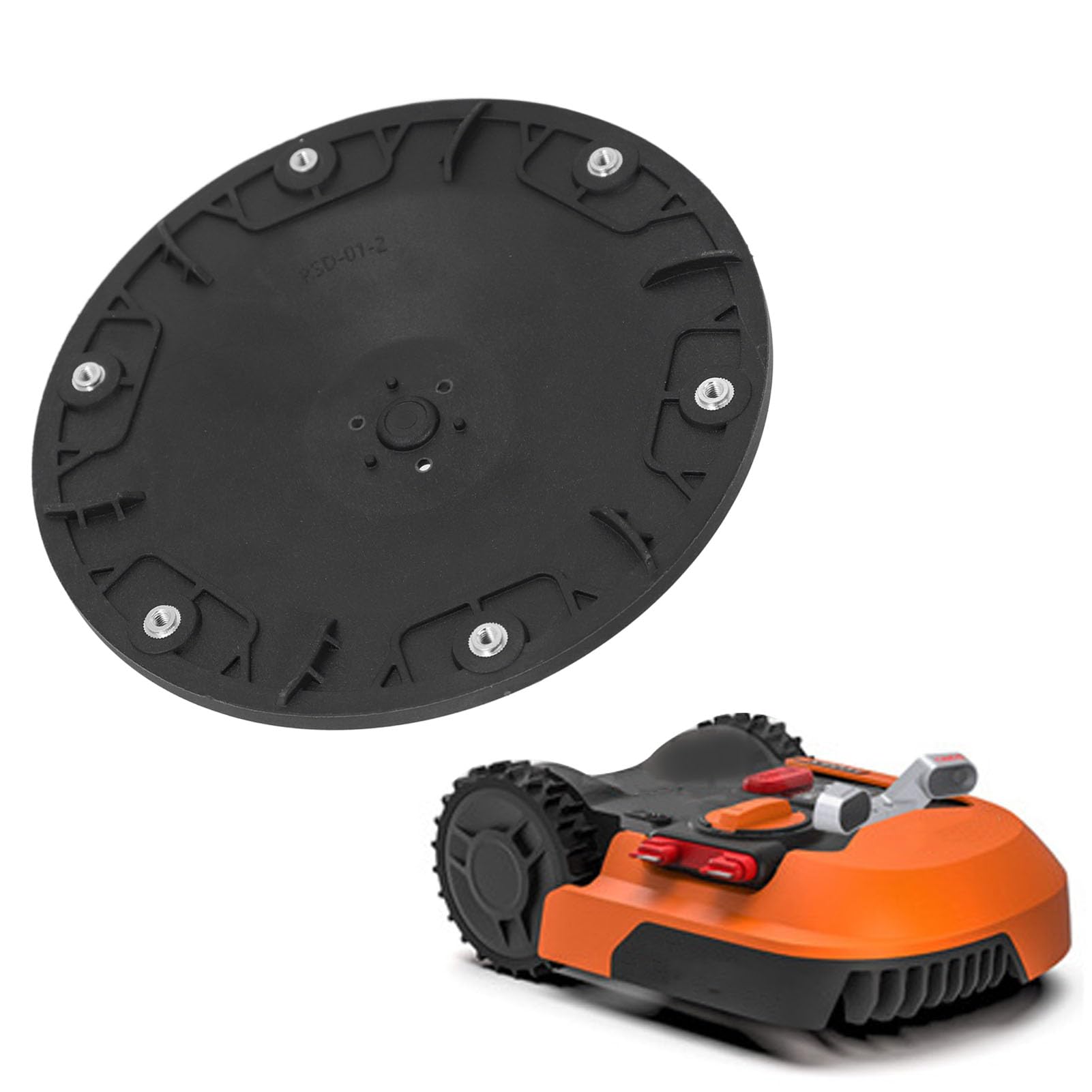 plplaaoo Disco de Cuchilla de cortacésped del césped Robótica de la cortadora de césped de césped Disc Robot Robot Reemplazo de Disco de eslabón para Worx Landoide L800 más WR148E L1000