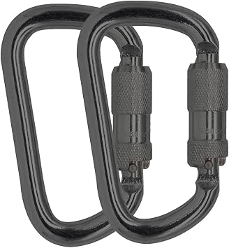 Auto Locking Carabiner 45KN=10000lbs Heavy Duty Large Clip Climbing Carabiner Twist Lock Carabiners for Rock Climbing, Camping, Gym,Rescue CE Rated,D Shape