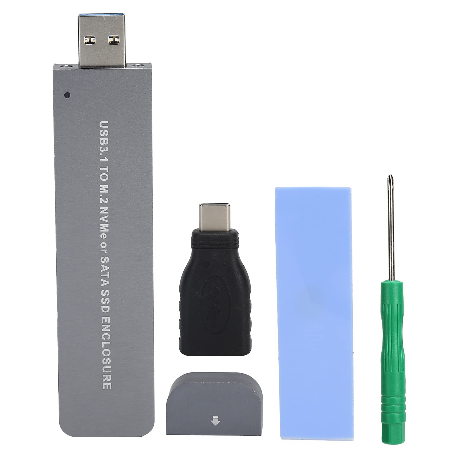 Buy wendeekun Hard Drive Enclosure, M.2 NVME USB3.1 to NGFF Dual