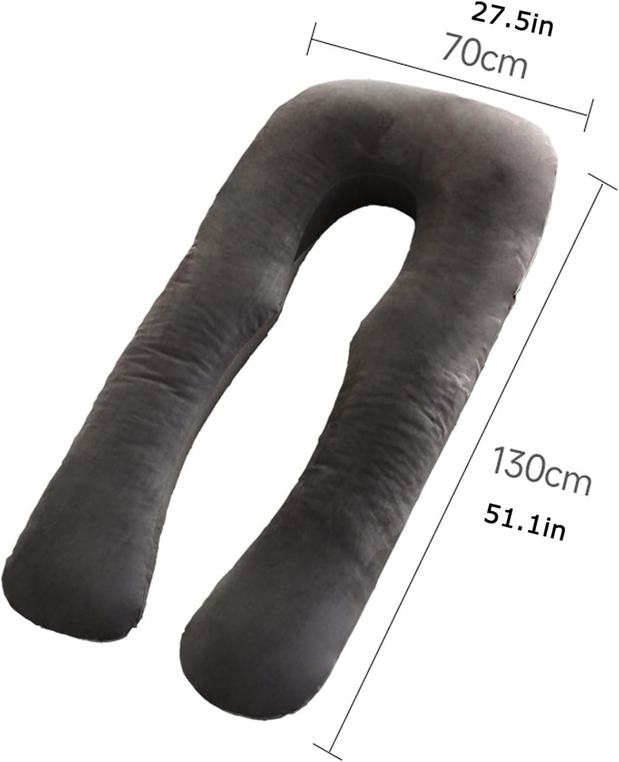 HUHJYUGE Maternity Body Pillow U Shape for Side Sleeping, Belly and Back Support Cushion for Pregnant Women, Prenatal Sleeping Pillow with Removable Cover, Nursing and Relaxation Pillow (C 140x70cm)