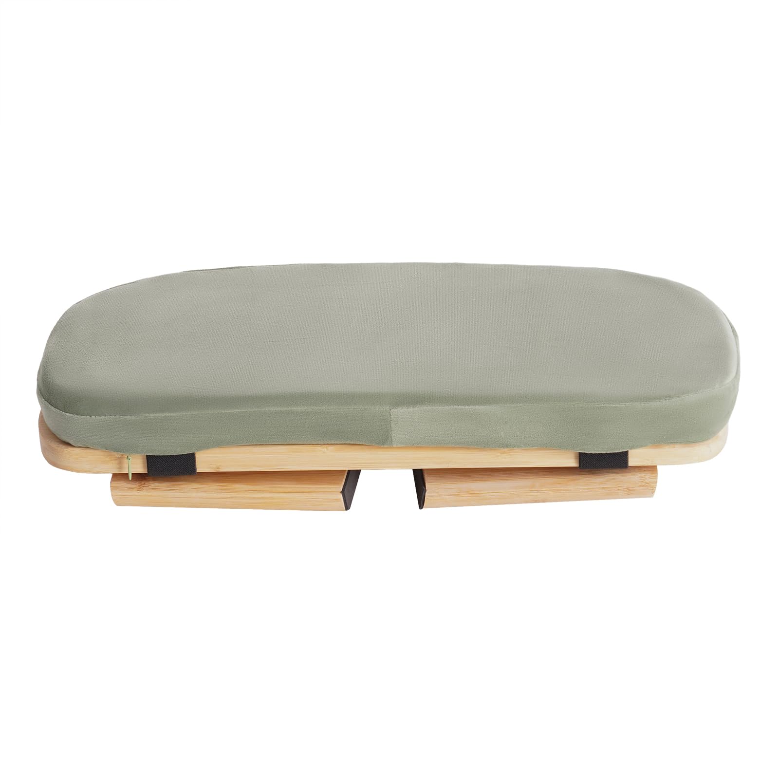 Banc de méditation pliable en bambou - Tabouret de méditation - Tabouret de prière avec coussin de méditation pour la méditation et la pratique du yoga - Accessoire de yoga - Vert