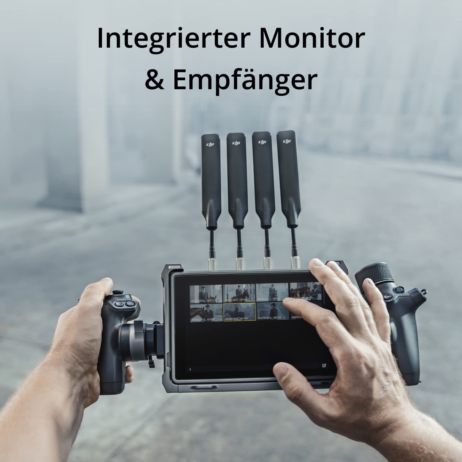 DJI Transmission (Combo mit sehr hellem Monitor), 6.096 m 1080p/60fps-Übertragung, Sender und sehr heller Monitor, integrierter Funkempfänger, Gimbal-/Fokus-/Kamerasteuerung, unabhängige Aufnahme
