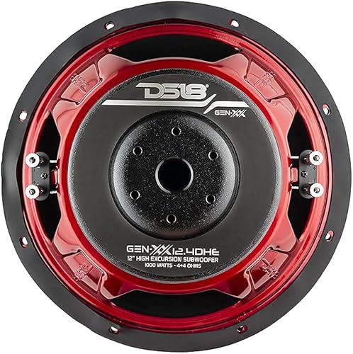 Miniatura 9 de DS18 GEN-XX12.4DHE - Subwoofer para automóvil de alta excursión de 1200 vatios, bobina de voz dual máxima, 4+4 ohmios (1 altavoz)