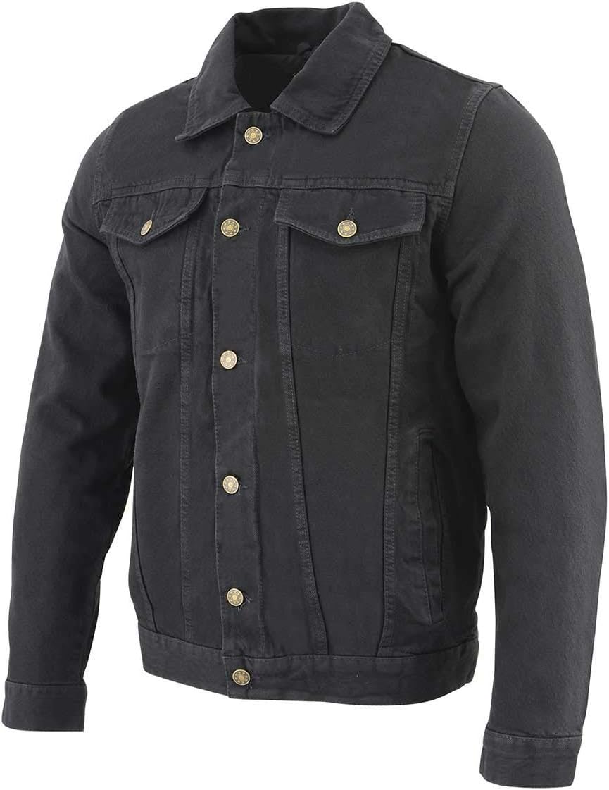 Milwaukee Leather MDM1015 Men's Black Classic Denim Jean Jacket