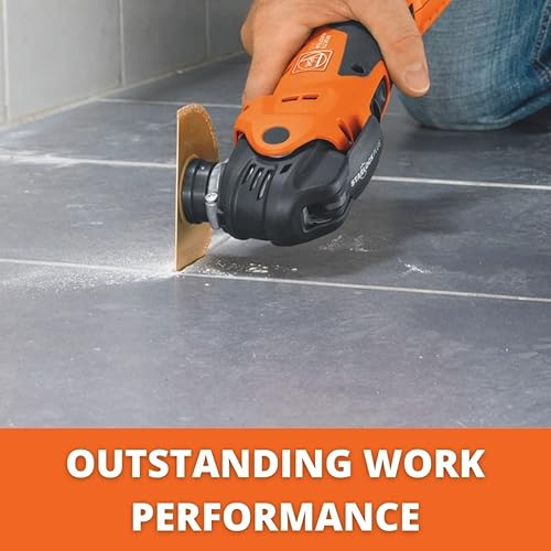 Miniatura 4 de Fein Starlock - Hoja de sierra segmentada de carburo, extracción precisa de lechada de azulejos, corte de yeso y trabajo de hormigón poroso,