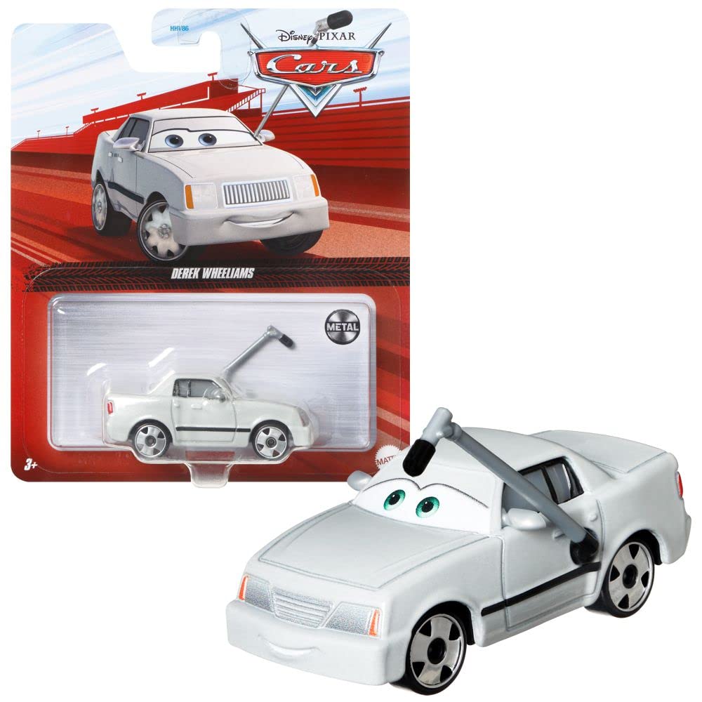 MattelSelection Vehicles Racing Style Disney Cars Die Cast 1:55 Car, Type: Derek Wheeliams, (CDXV59)