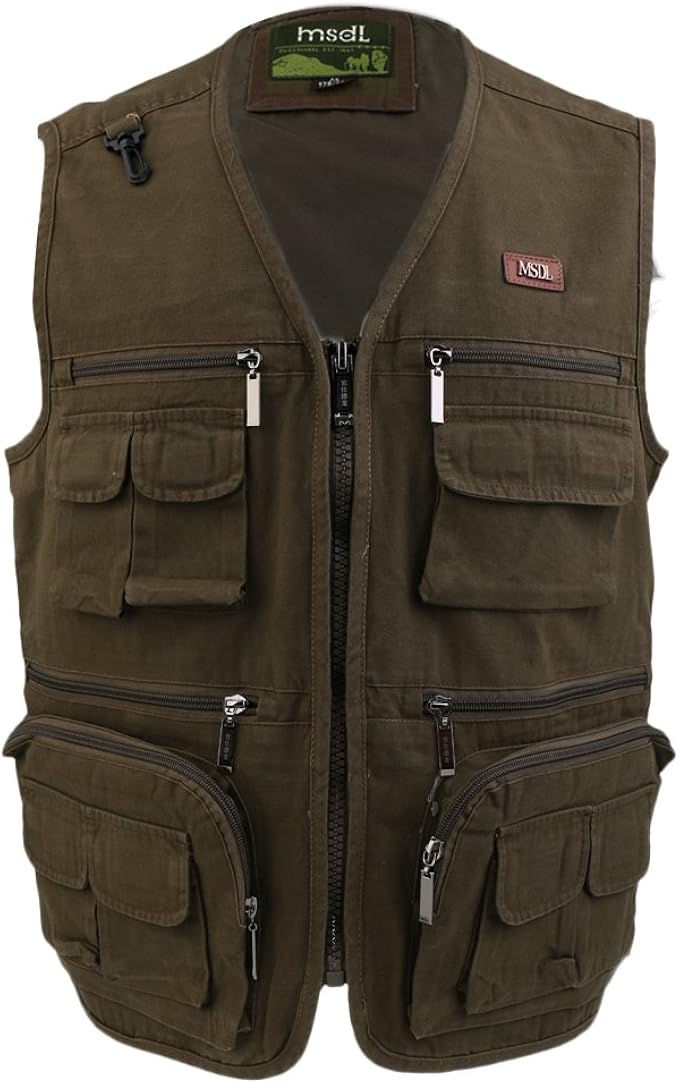 Gilet Uomo Softshell Foderato In Pile - Antivento Per Escursionismo, Golf E Corsa Con 7 Tasche - Foto 4