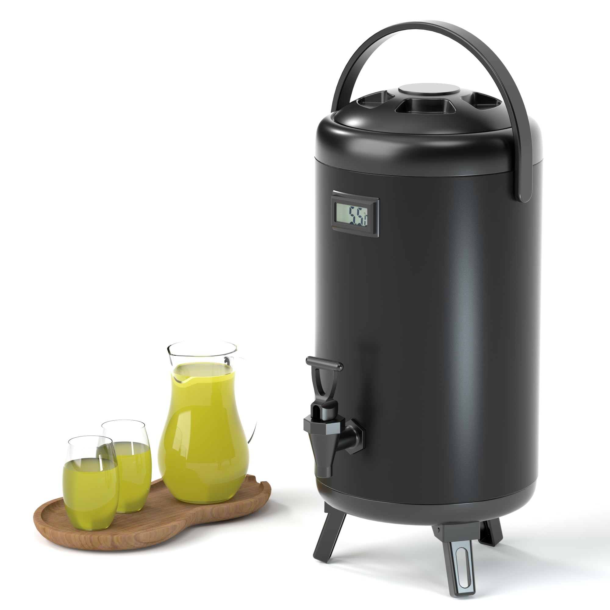 Dispensador térmico de bebidas frías y calientes para té caliente, café, leche fría, agua, jugo, acero inoxidable