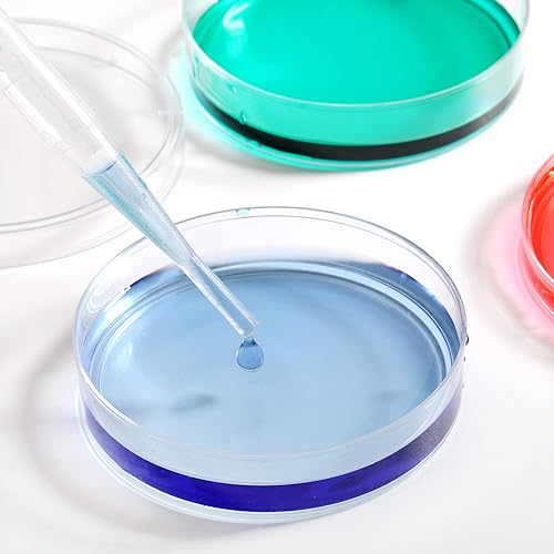 Miniatura 2 de Bekith Paquete de 100 placas Petri de plástico con tapas, 2.16 pulgadas de diámetro x 0.59 pulgadas de profundidad estériles transparentes con 100