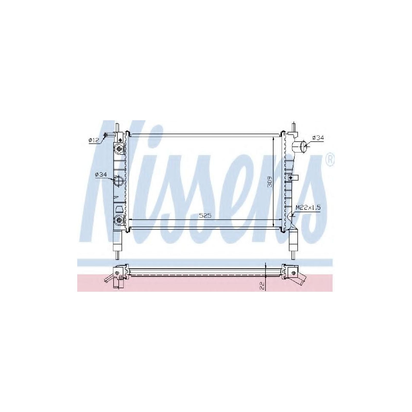 RADIATOR ENGINE COOLING 632831 FOR VAUXHALL ASTRAVAN/Mk/III OPEL OPTIMA 1.4L