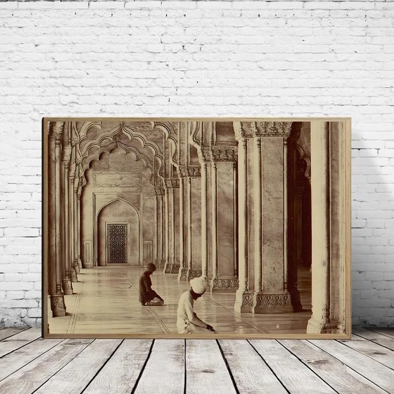 Toile Moghol vintage premium 80x120cm impression d'art d'architecture fine