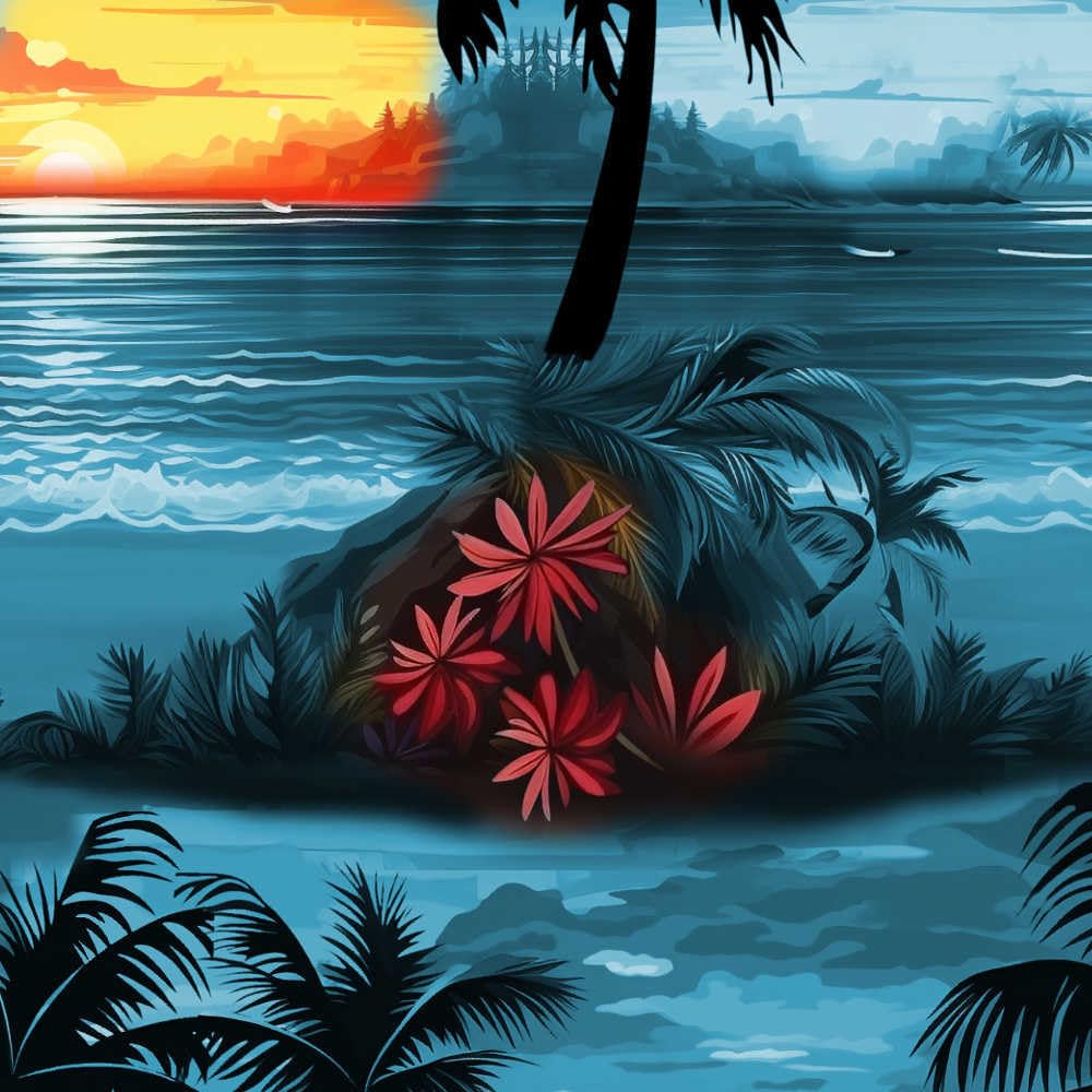 Hawaii Hemd Männer Baumwolle Größe S - 8XL Herren Hawaiihemd Kurzarm Strand Palmen