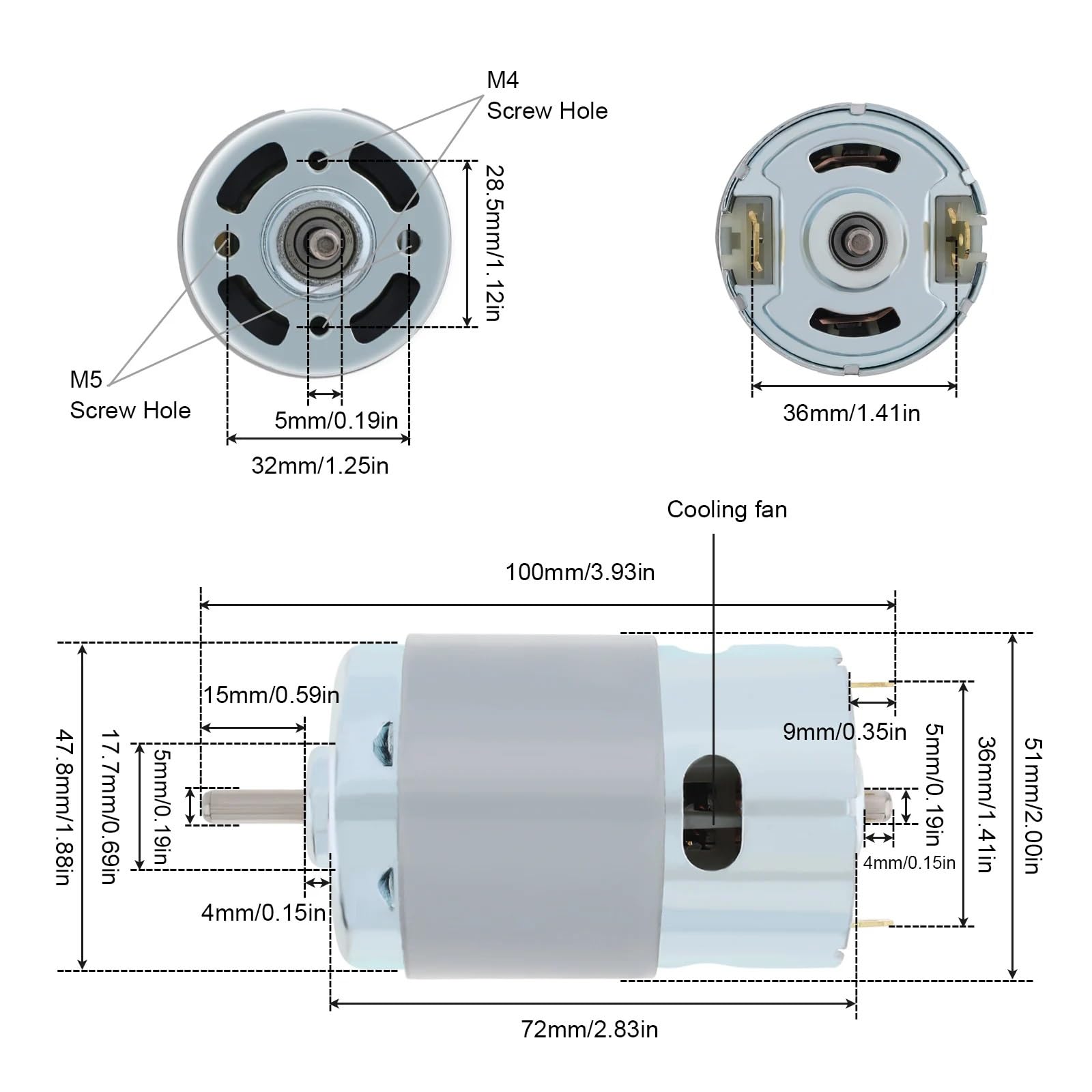 Silnik prądu stałego 895, 12 V, 24 V, wysoka 6000 obr./min, 20 000 obr./min, podwójne łożyska kulkowe, wysoka prędkość obrotowa, silnik prądu stałego do elektronarzędzi, dla majsterkowiczów, mała