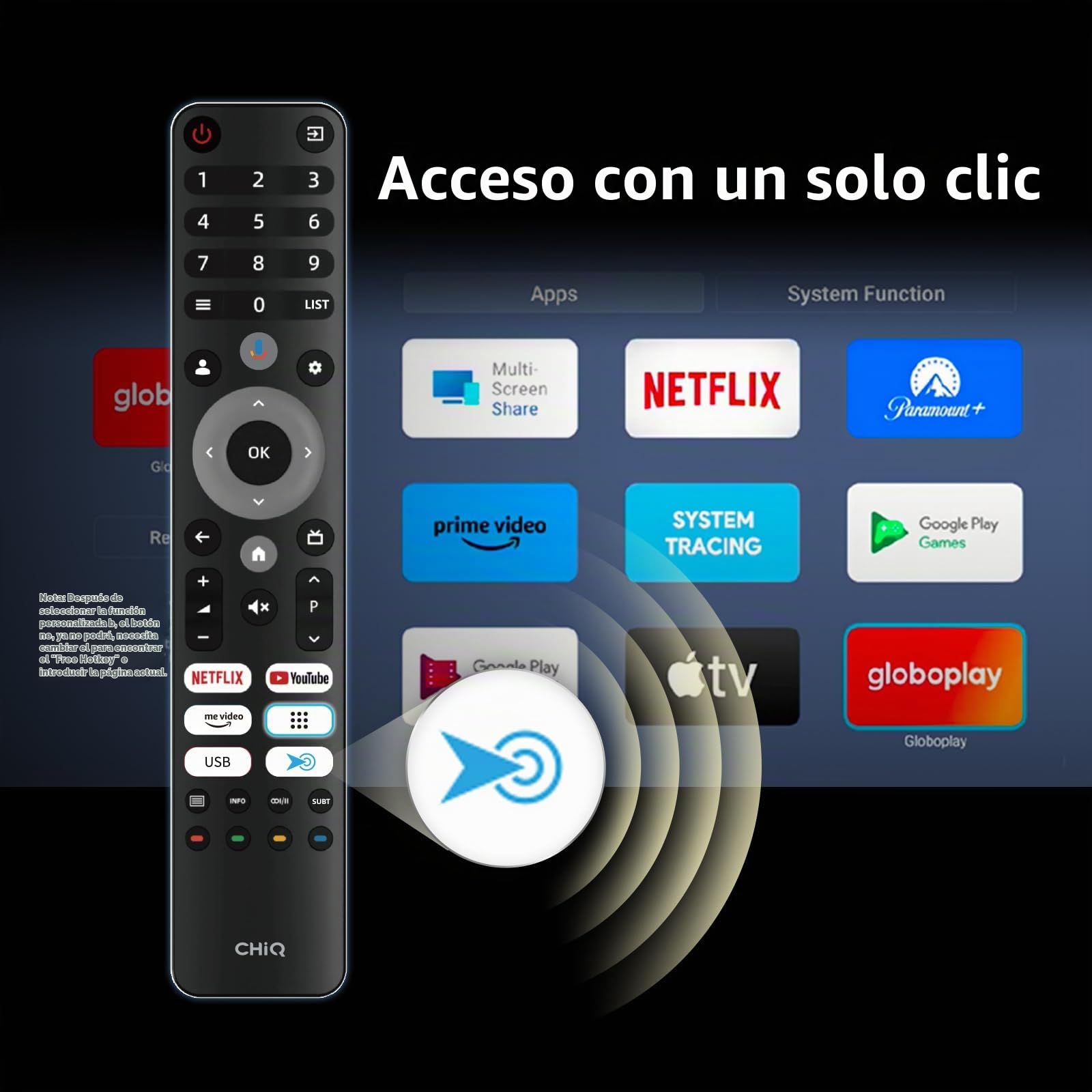 CHiQ M65QA9 65 Pulgadas TV Smart 4K Mini QLED, (Android 14),60Hz MEMC & Local Dimming,Dolby Vision & Atmos,DLG 120Hz* (Mejorado por Software),HDR10