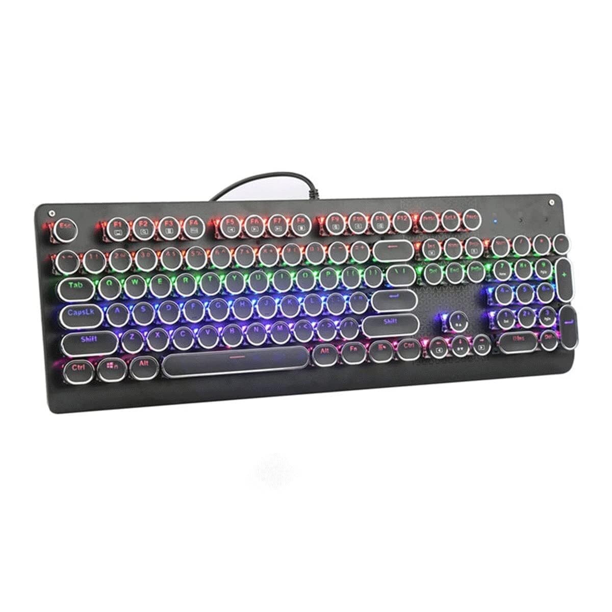 Tastiera da gioco e mouse combinata, tastiera meccanica da gioco cablata 104 tasti anti-ghosting retroilluminata a LED per computer portatile gamer