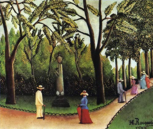 Peinture à l'huile Henri Rousseau idéal salon tableau monument à Chopin Luxembourg