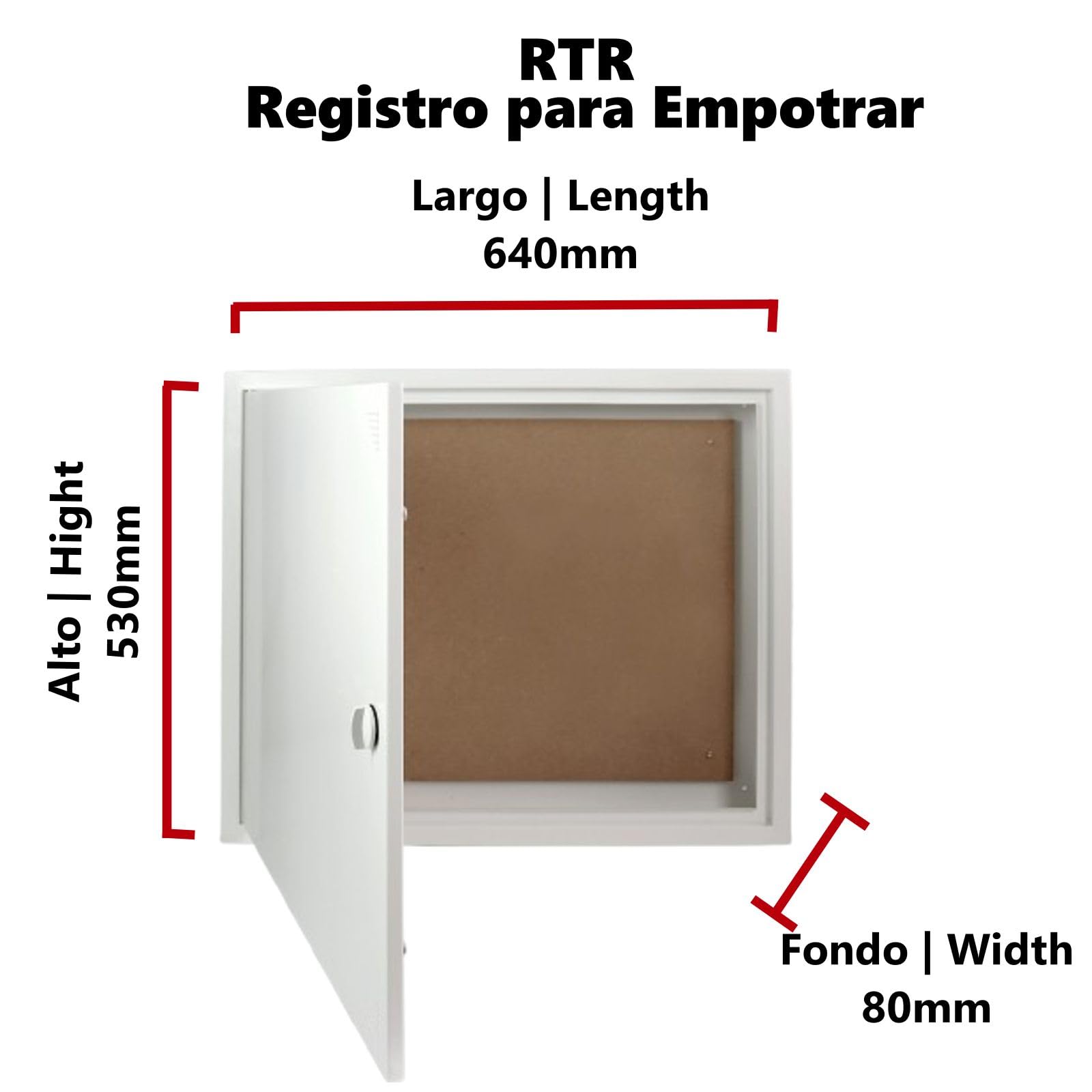 Registro Terminación de Red 600x500x80mm Horizontal - Registro para empotrar en pared