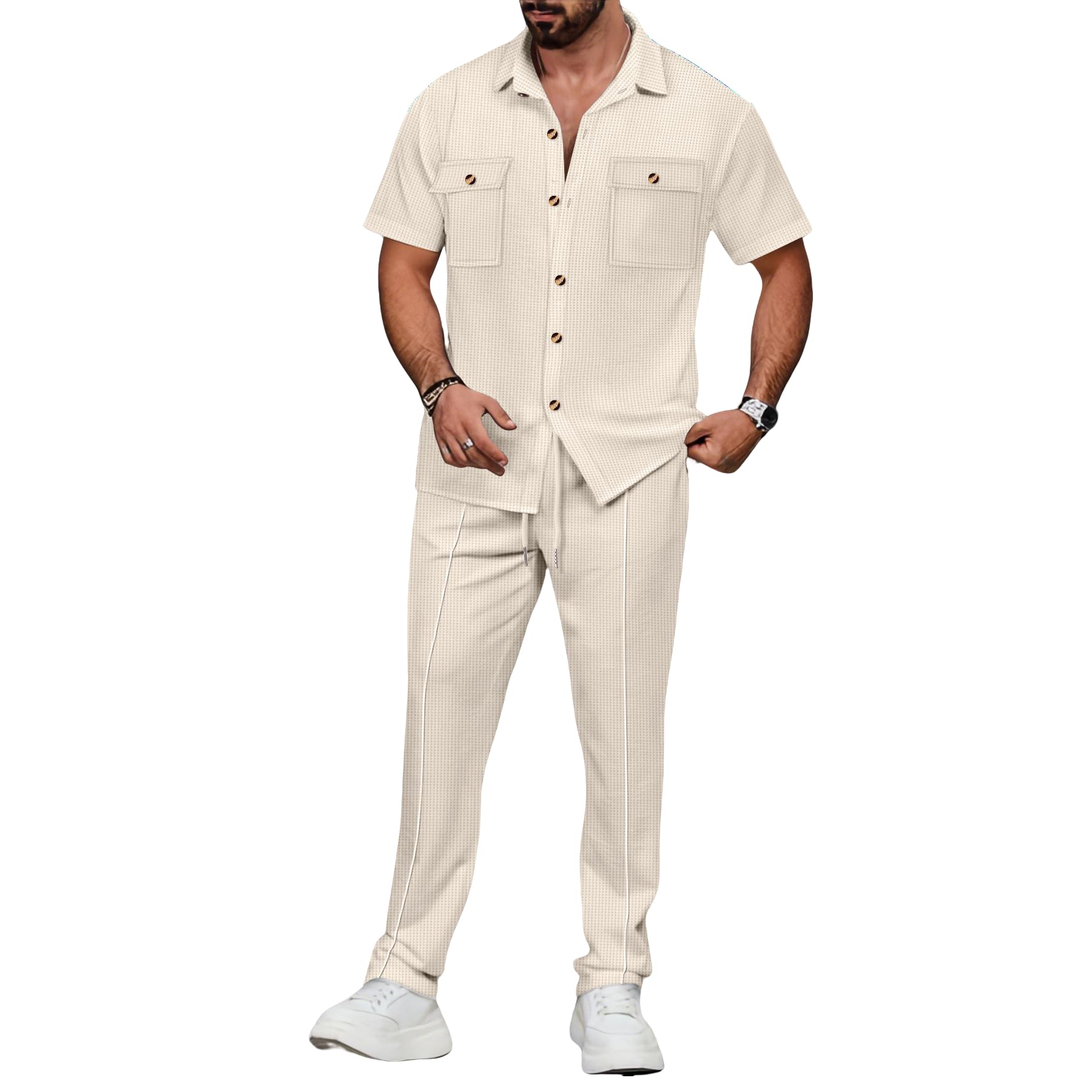2-Teilige Herren Jogging Anzug Trainingsanzug Casual Athletic Jogging Outfits Kurzarm Anzüge Für Männer Set