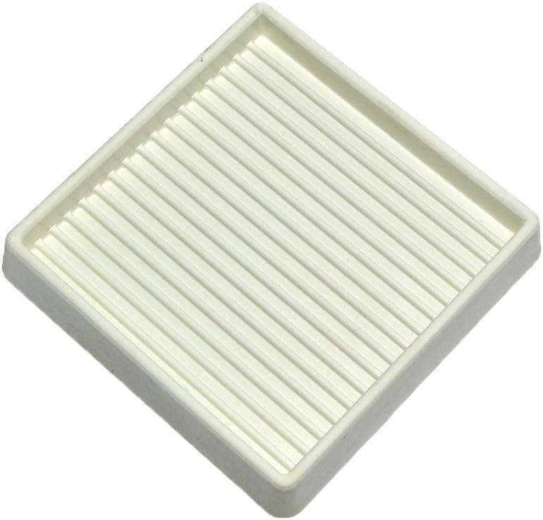 Furniture Caster Cups 3"x3"White Rubber Set of 4