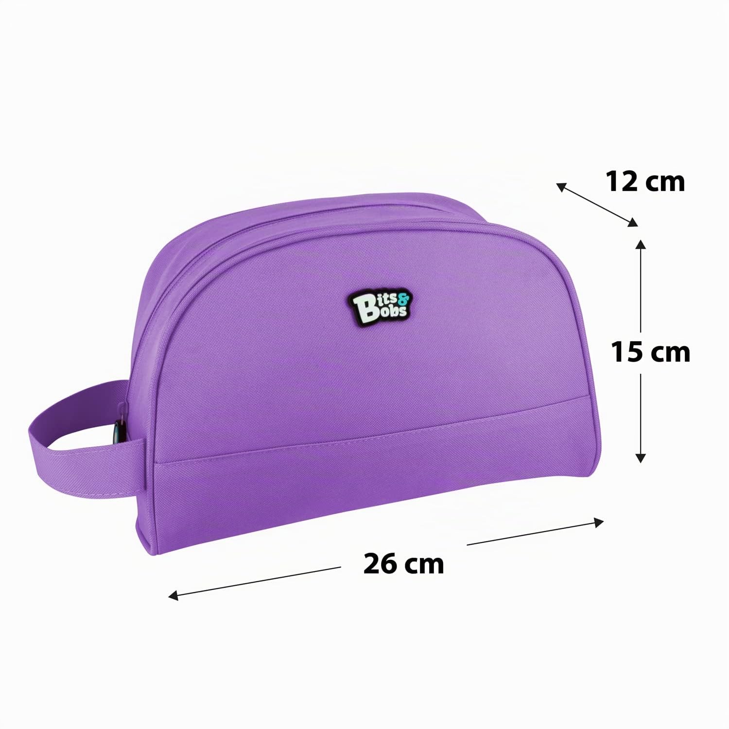 Grafoplás Bits & Bobs, Neceser Redondo Unisex Niños, Violeta, 26x15x12cm