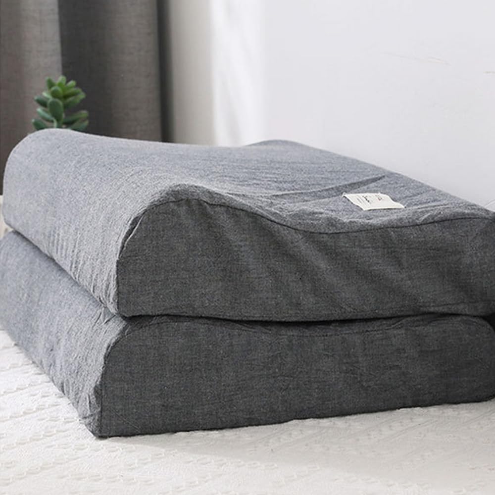 Funda de Almohada de látex de algodón Estampada, Funda de Almohada de Espuma viscoelástica para Dormir en el Dormitorio, Funda Protectora de Almohada Lavable, 50 x 30 cm/60 x 40 cm, G, 40 x 60 cm