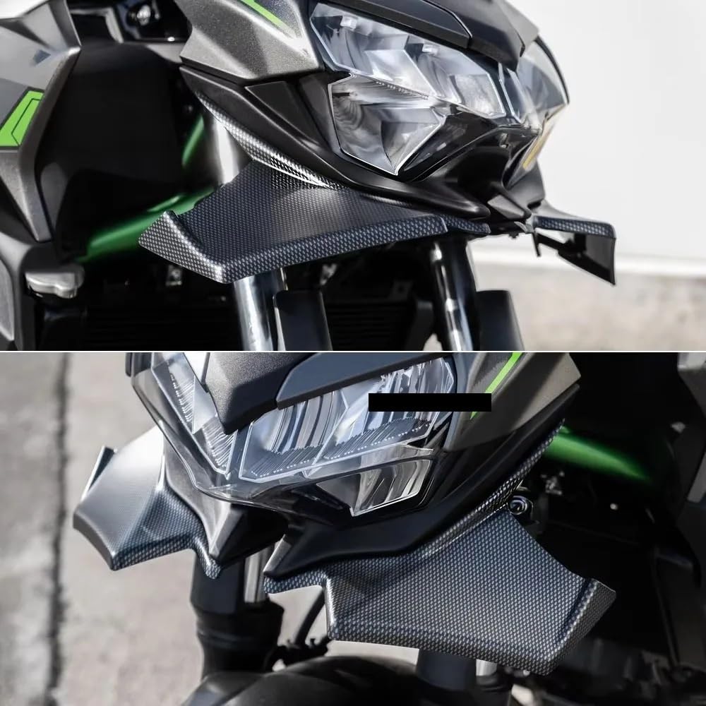 Wingletów Motocyklowych Do Z650 2021-2025 Aerodynamiczne Winglety Motocykla | Przedni spoiler pokrywa przedniego spojlera Winglets(C)